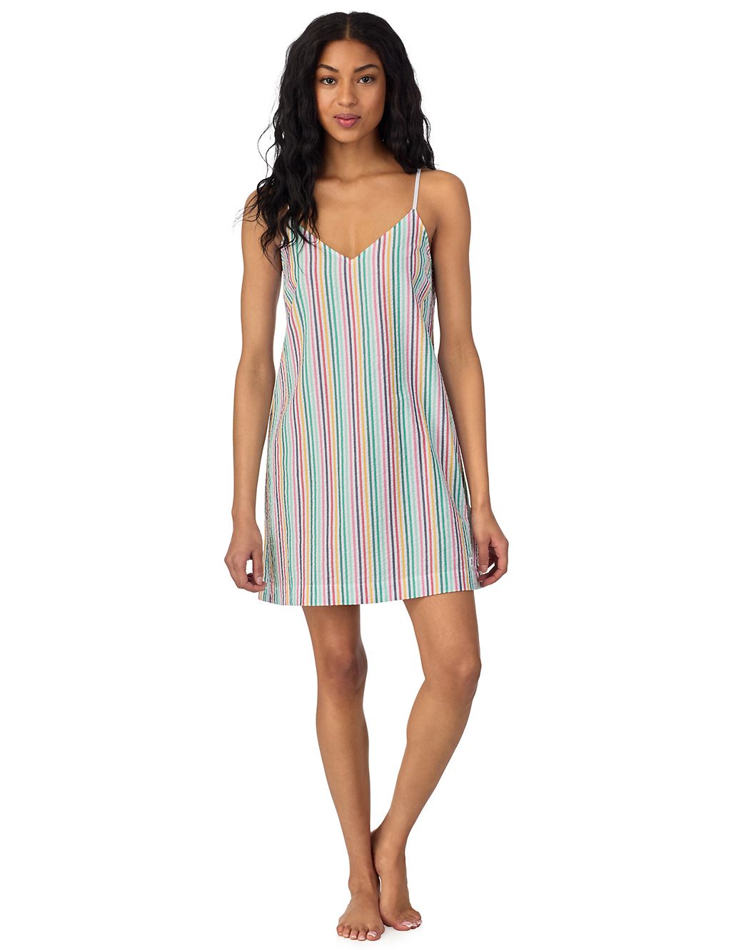 Pure Cotton Striped Chemise 3 of 4