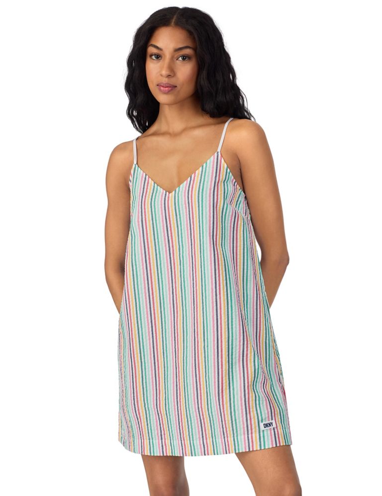Pure Cotton Striped Chemise 2 of 4