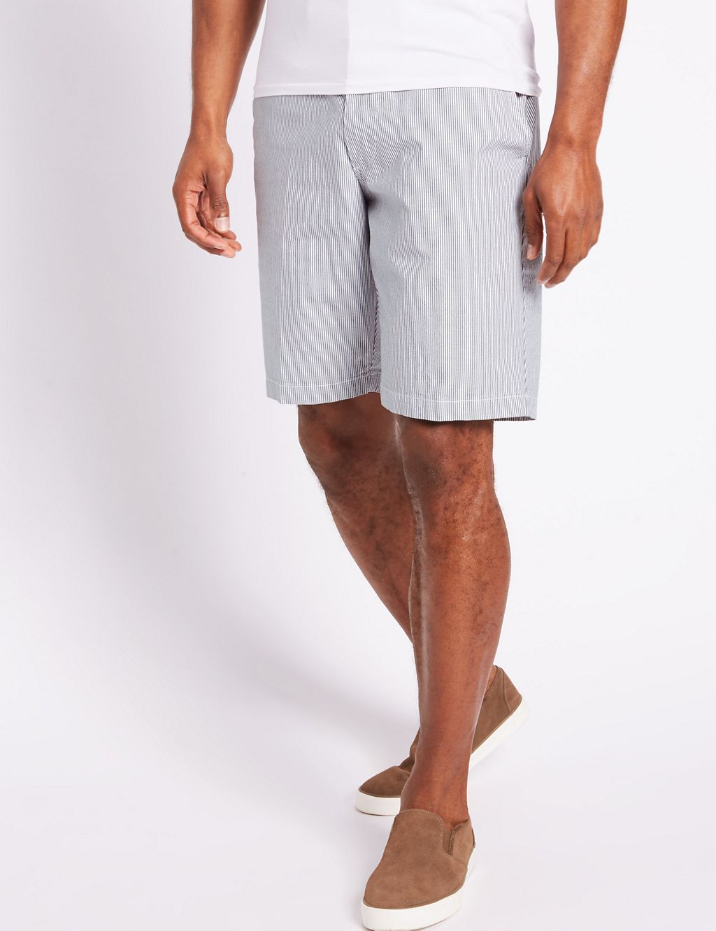 Pure Cotton Striped Chino Shorts 2 of 4