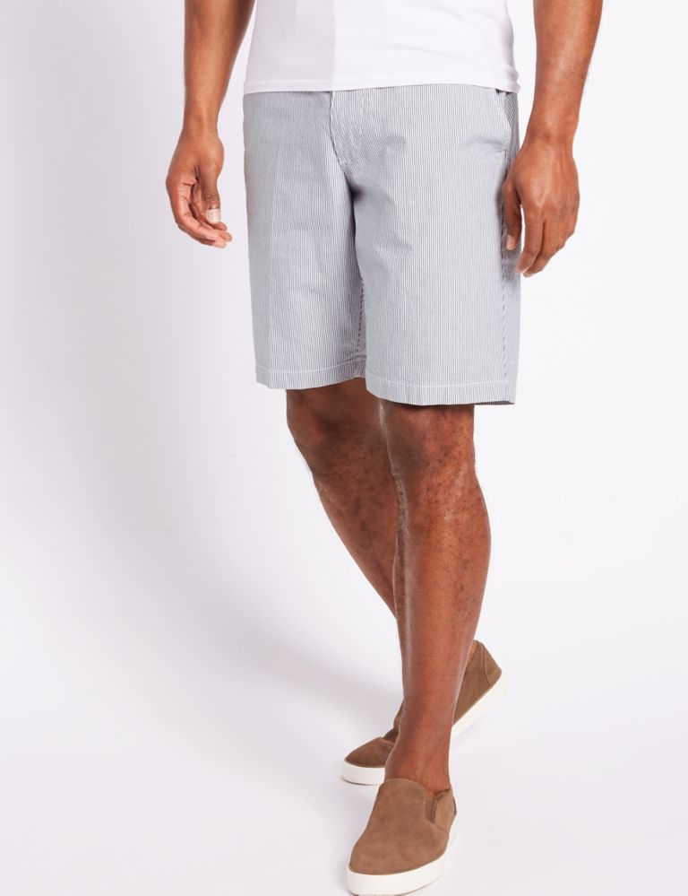 Pure Cotton Striped Chino Shorts 3 of 4