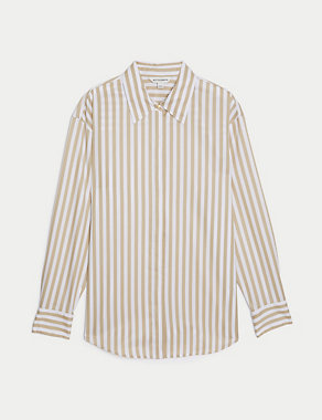 Pure Cotton Striped Collared Shirt Image 2 of 6
