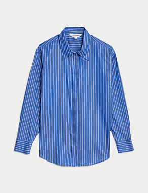 Pure Cotton Striped Collared Shirt Image 2 of 5