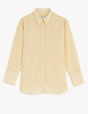 Pure Cotton Striped Collared Shirt Image 2 of 7