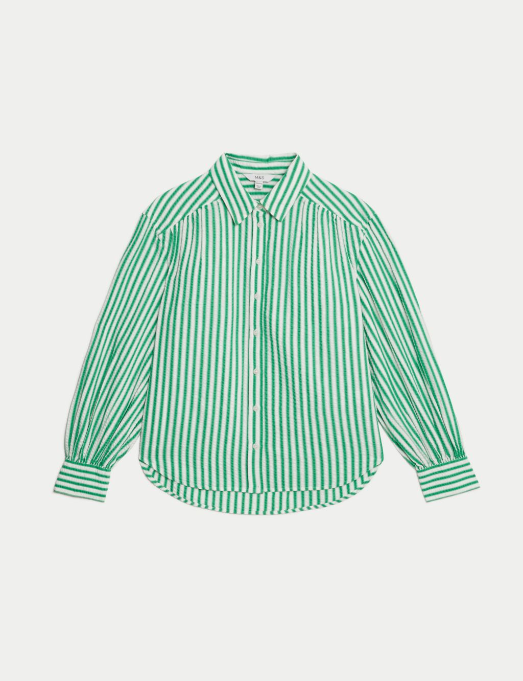 Pure Cotton Striped Collared Shirt 1 of 9