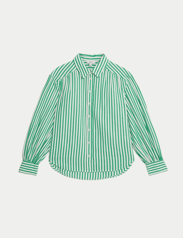 Pure Cotton Striped Collared Shirt 3 of 9