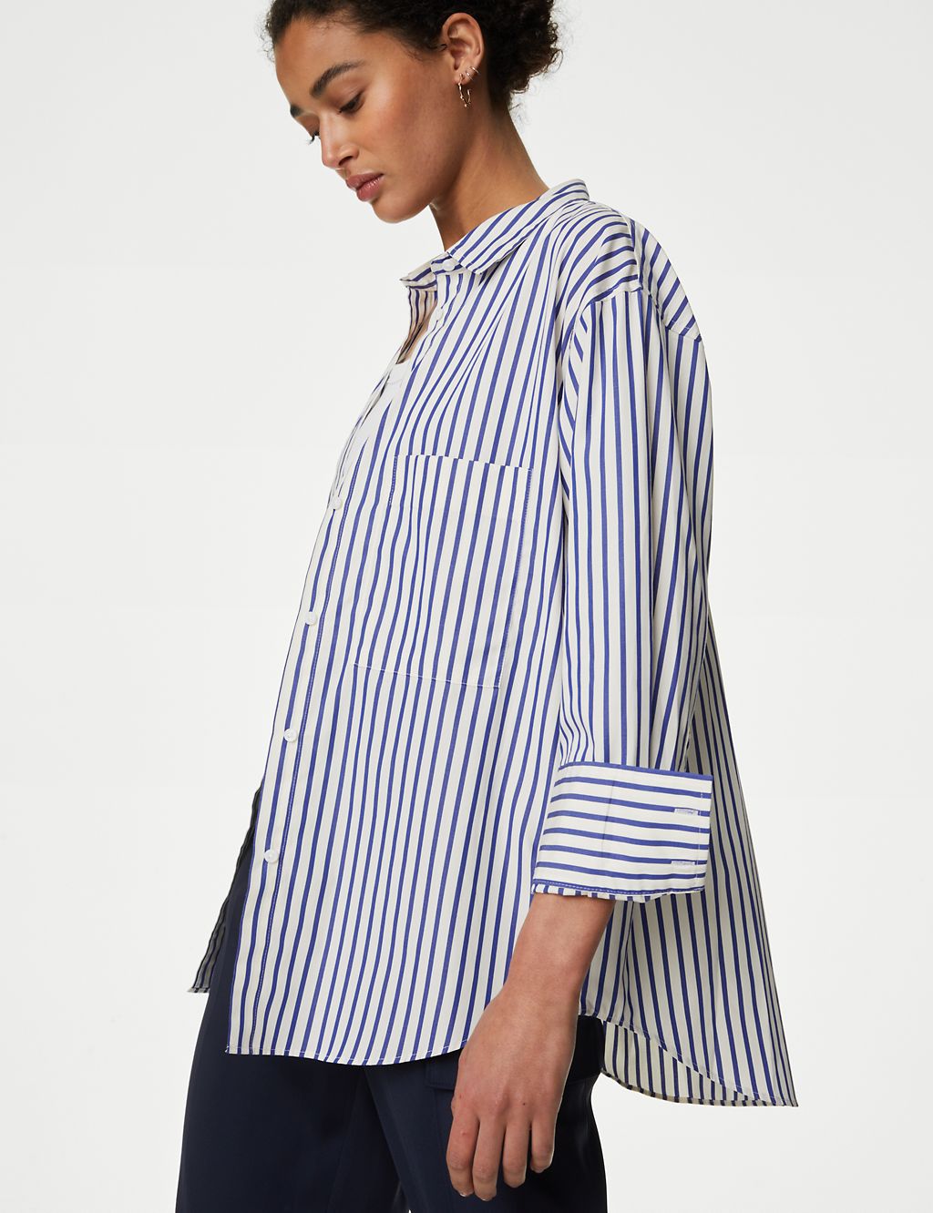 Pure Cotton Striped Collared Shirt 4 of 5