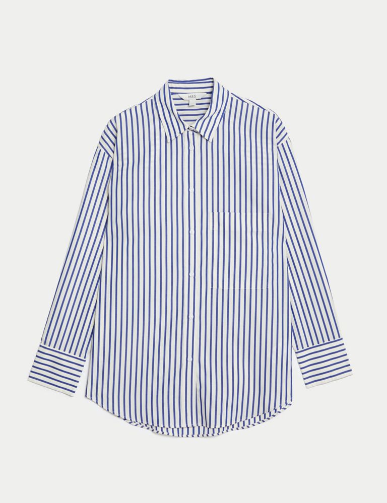 Pure Cotton Striped Collared Shirt 2 of 5