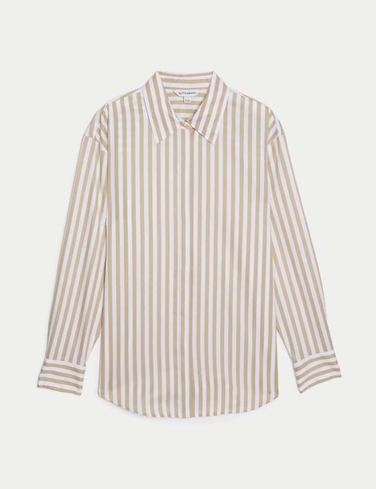 Pure Cotton Striped Collared Shirt 3 of 6