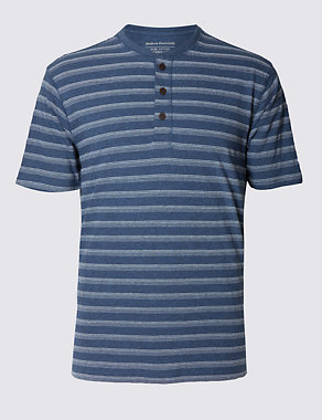 Pure Cotton Striped Crew Neck T-Shirt | M&S Collection | M&S