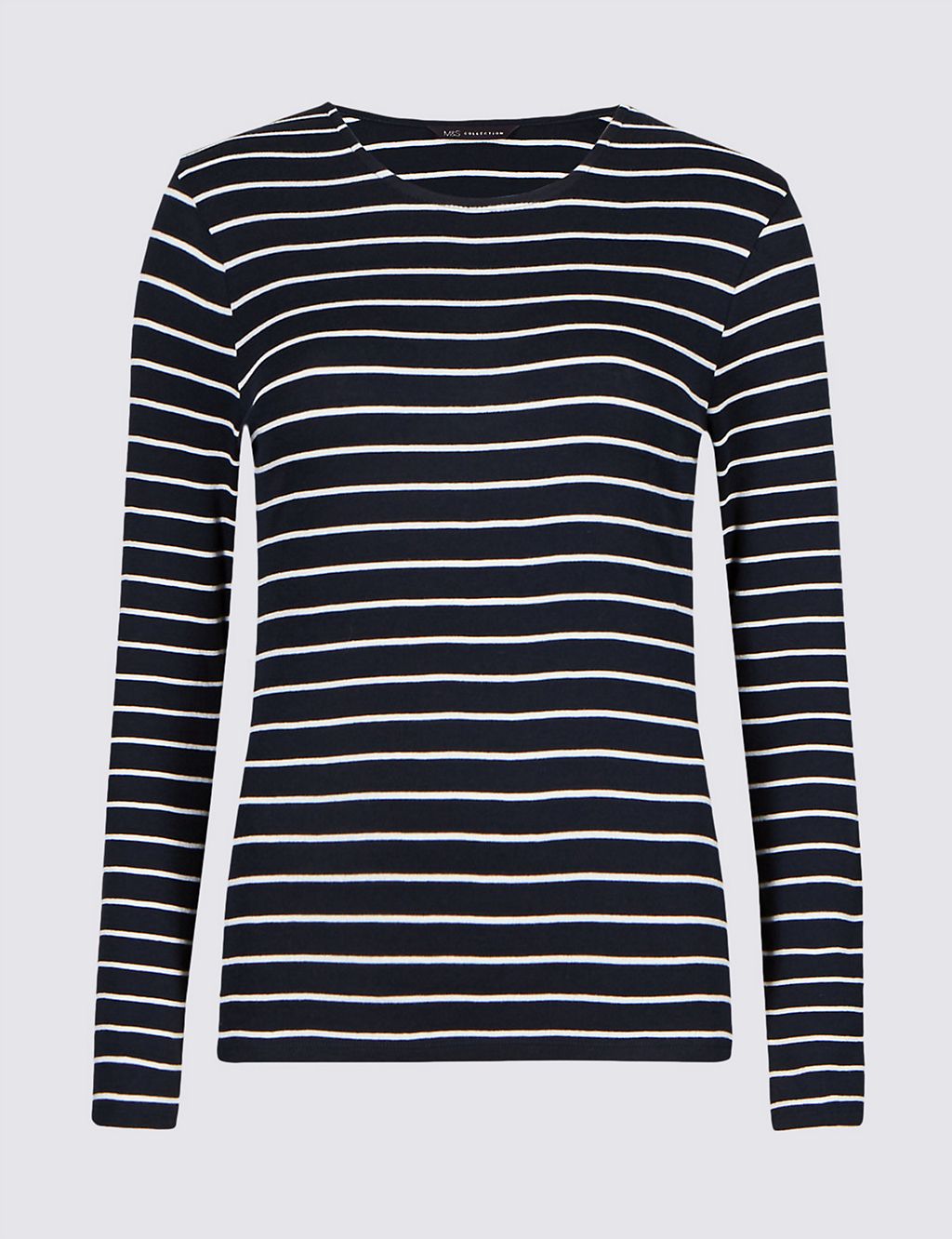 Pure Cotton Striped Crew Neck T-Shirt 1 of 3