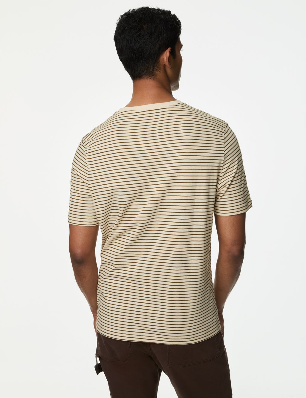 Pure Cotton Striped Crew Neck T-Shirt 4 of 7
