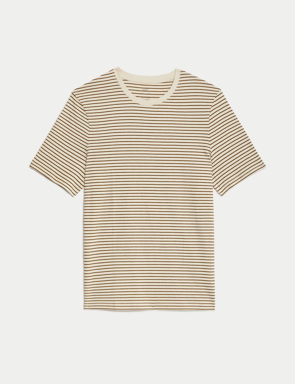Pure Cotton Striped Crew Neck T-Shirt 1 of 7