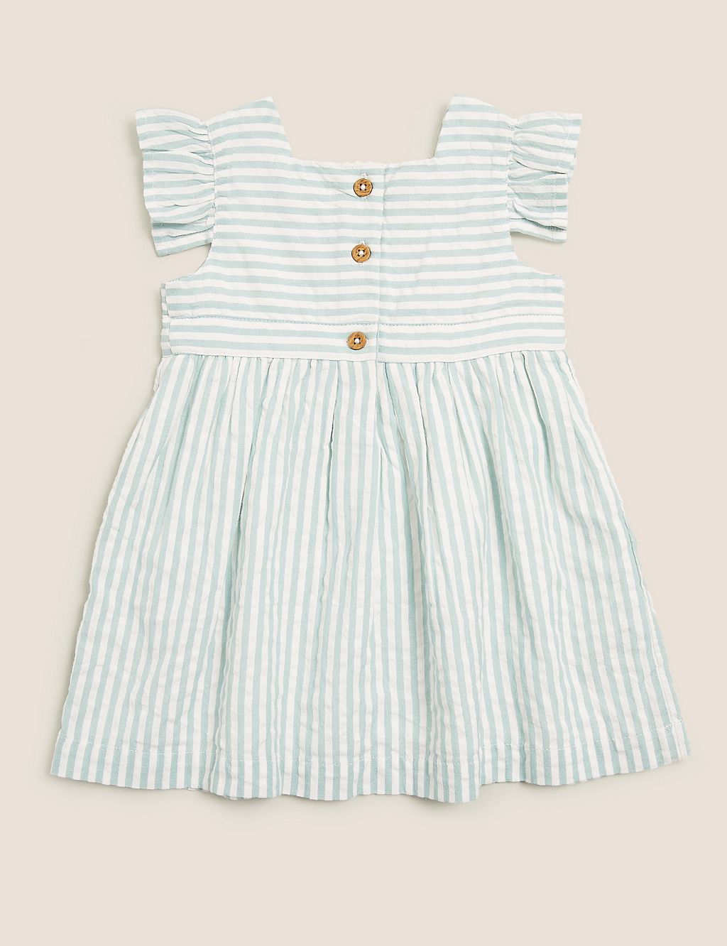 Pure Cotton Striped Dress (0-3 Yrs) 1 of 3