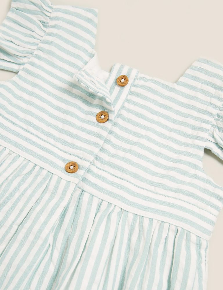 Pure Cotton Striped Dress (0-3 Yrs) 3 of 3