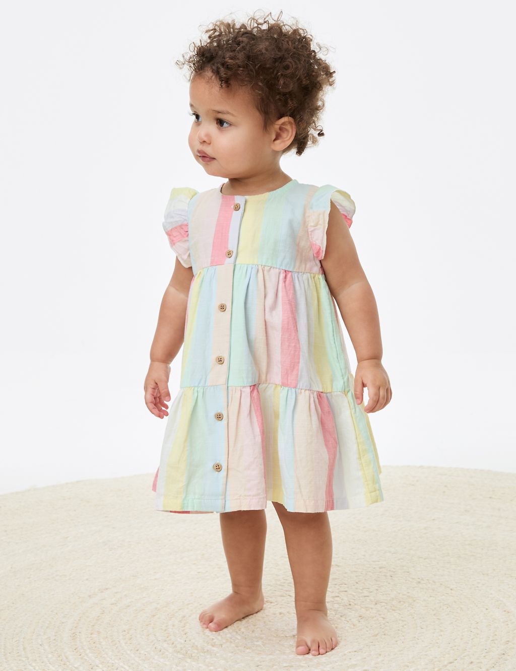 Pure Cotton Striped Dress (0-3 Yrs) 3 of 7
