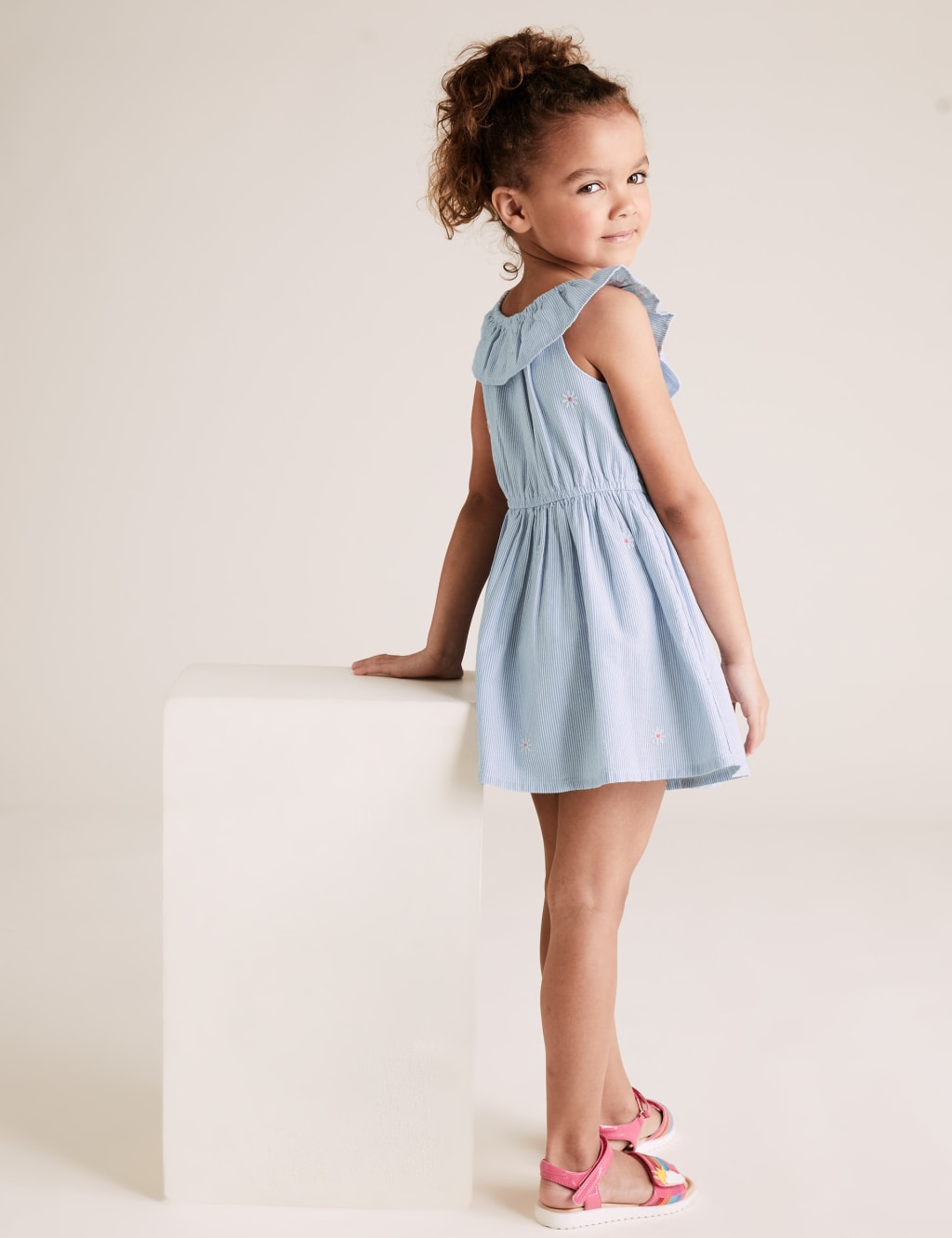 Pure Cotton Striped Dress (2-7 Yrs) | M&S
