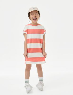 Pure Cotton Striped Dress (2-8 Yrs), M&S Collection