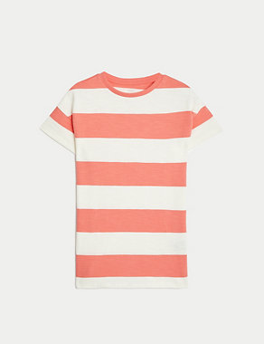 Pure Cotton Striped Dress (2-8 Yrs) Image 2 of 4