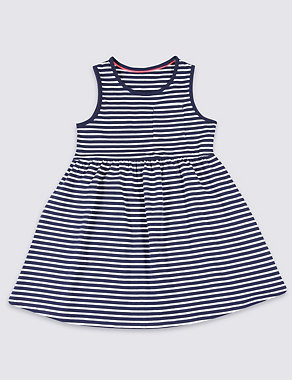 Pure Cotton Striped Dress (3 Months - 7 Years) Image 2 of 3