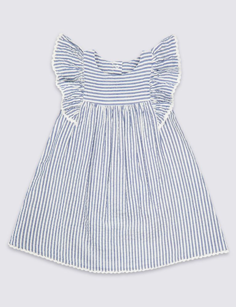 Pure Cotton Striped Dress (3 Months - 7 Years) 2 of 4