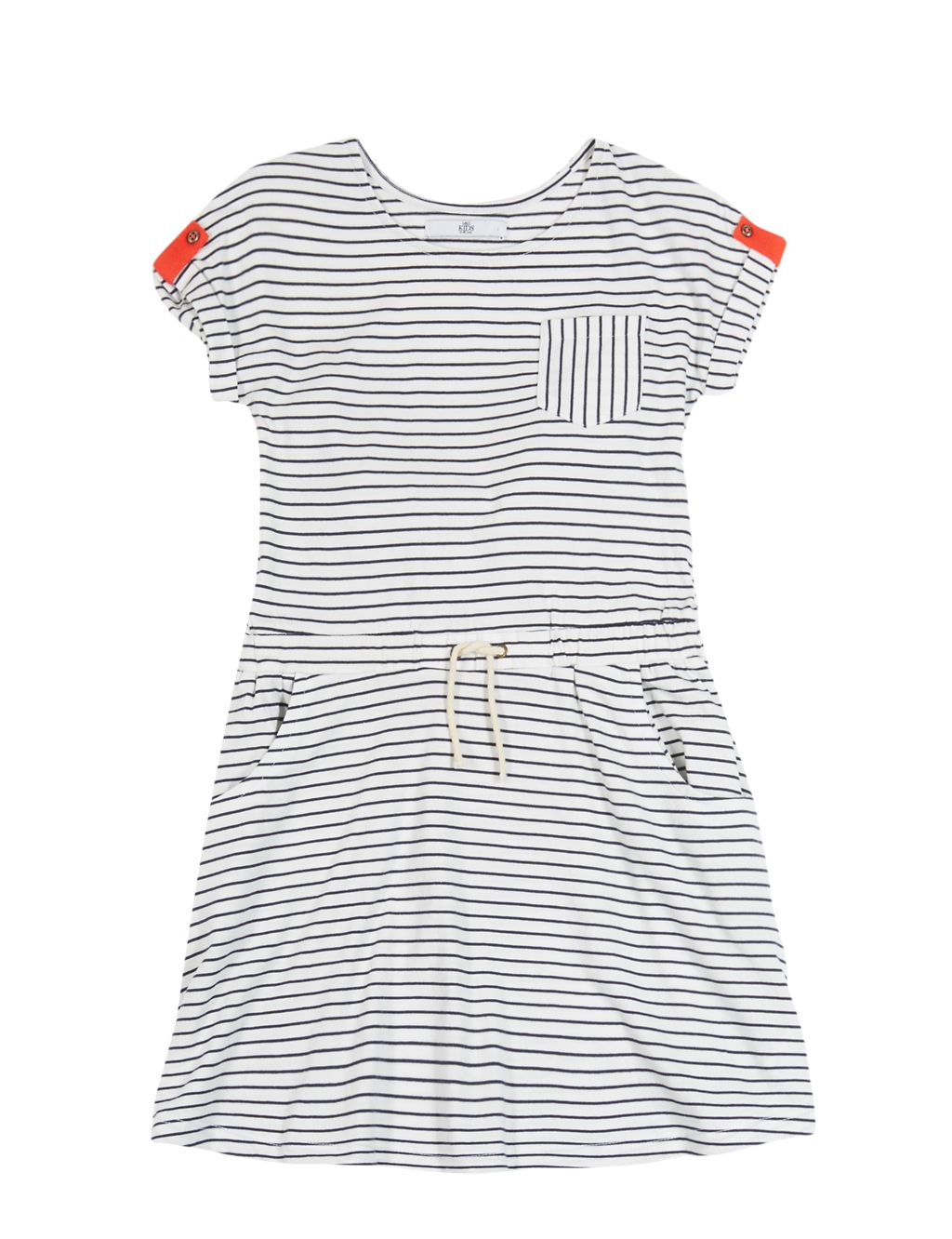 Pure Cotton Striped Dress (5-14 Years) 1 of 4