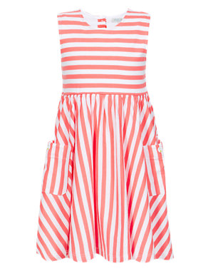 Pure Cotton Striped Dress Image 2 of 3