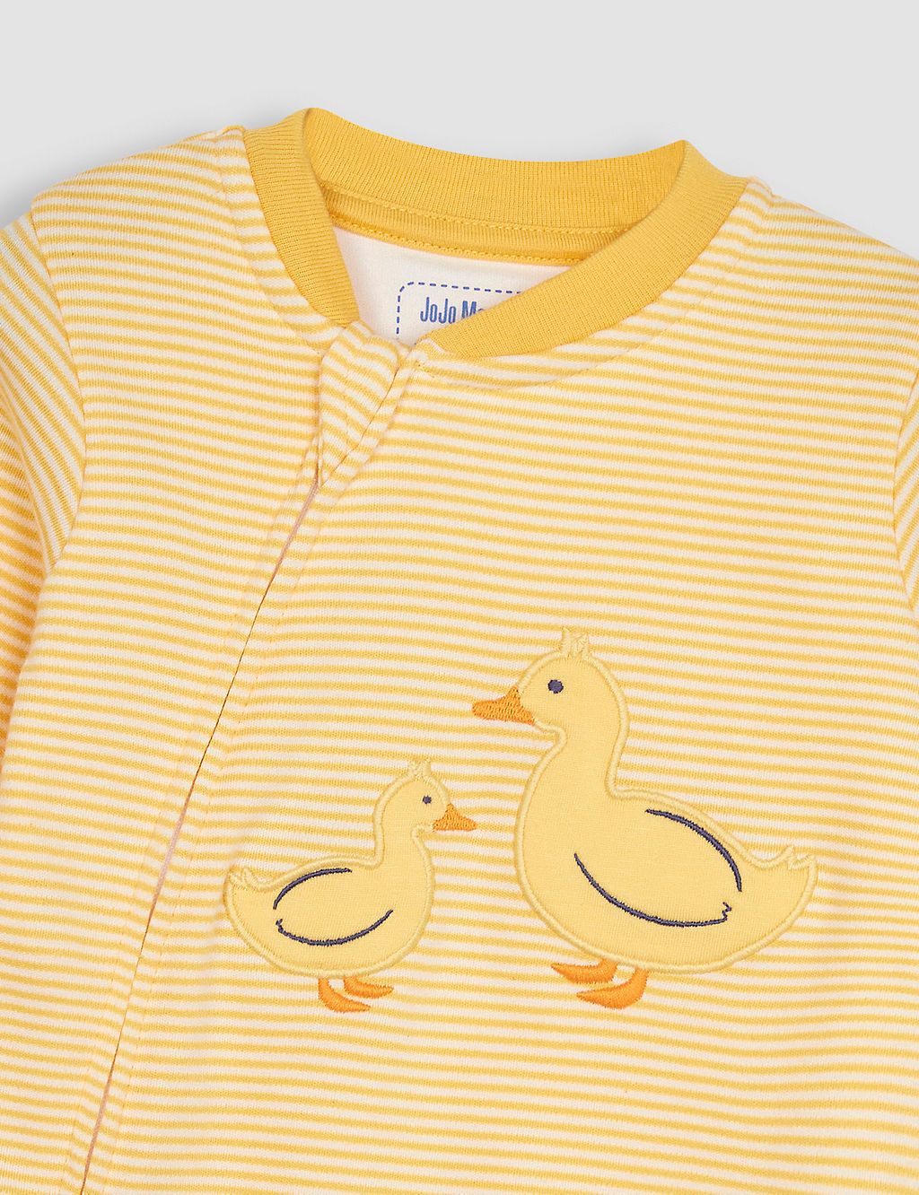 Pure Cotton Striped Duck Zip Sleepsuit (7lbs-12 Mths) 5 of 6