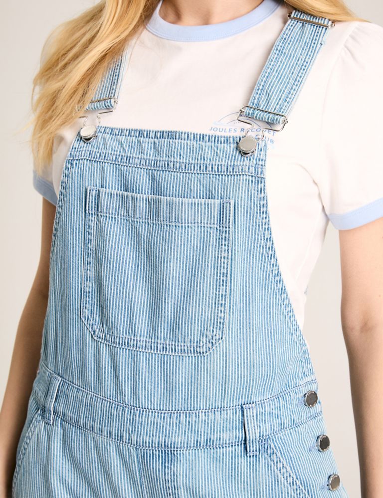 Pure Cotton Striped Dungarees 5 of 8