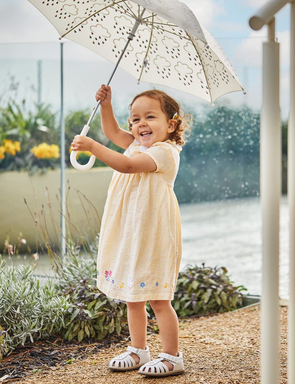 Striped 2025 embroidered dress