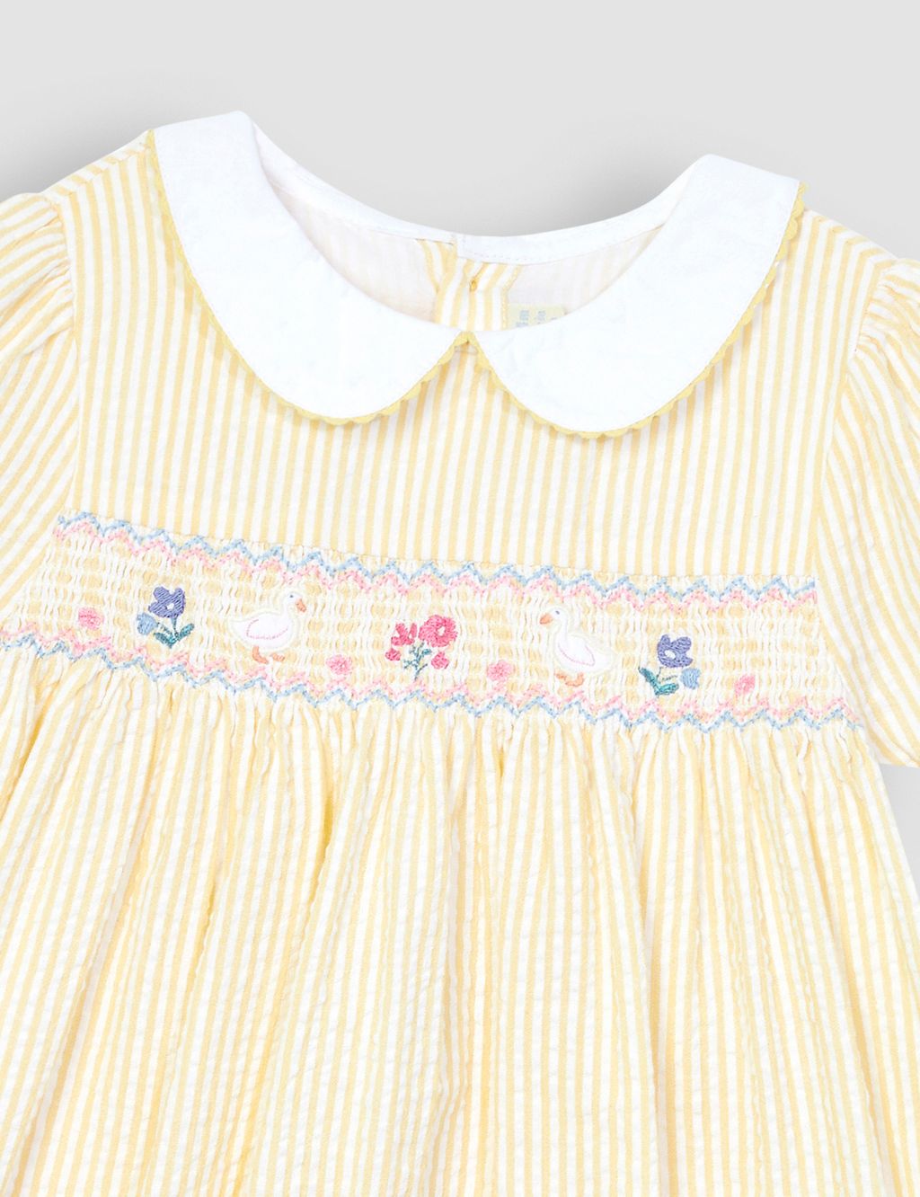 Pure Cotton Striped Embroidered Dress (0-5 Yrs) 4 of 5