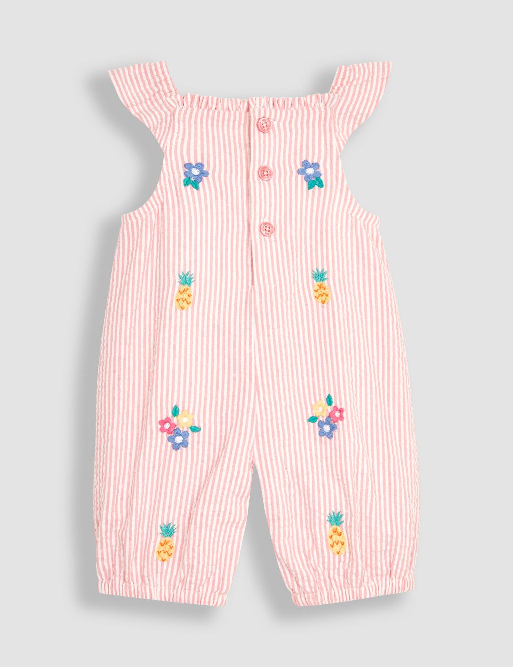 Pure Cotton Striped Embroidered Romper (0-3 Yrs) 4 of 4