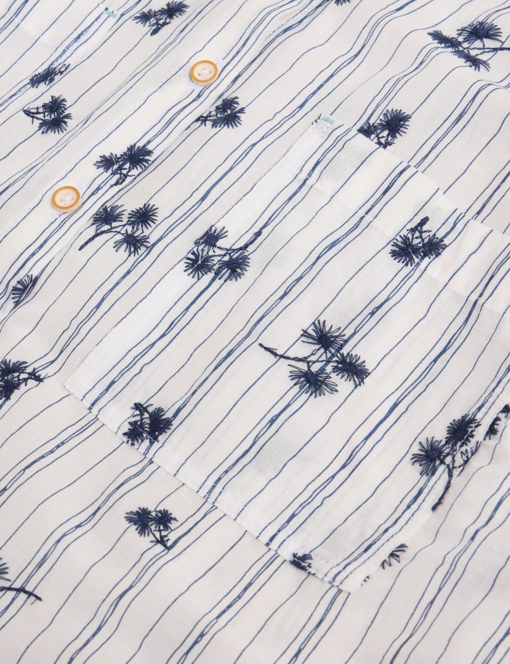 Pure Cotton Striped Embroidered Shirt 6 of 6