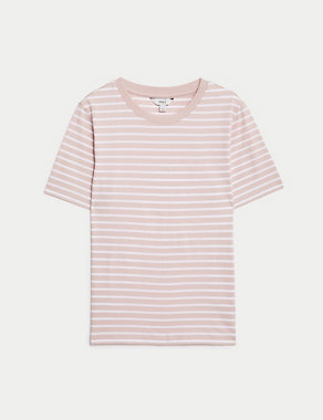 Pure Cotton Striped Everyday Fit T-Shirt Image 2 of 5