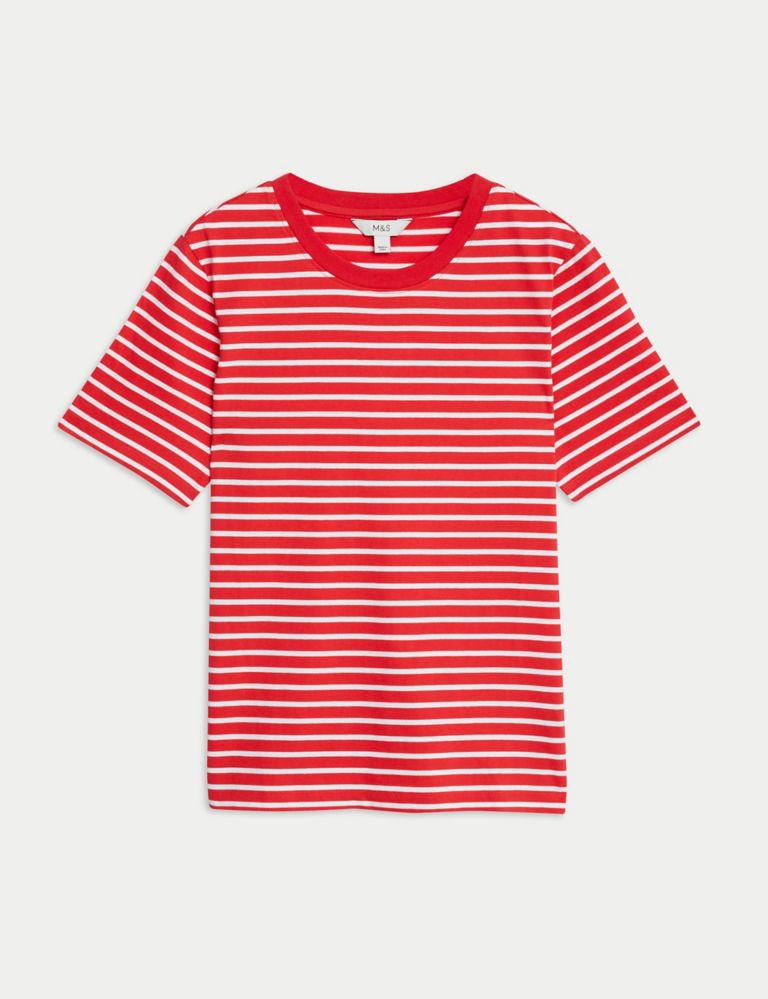Pure Cotton Striped Everyday Fit T-Shirt 2 of 5