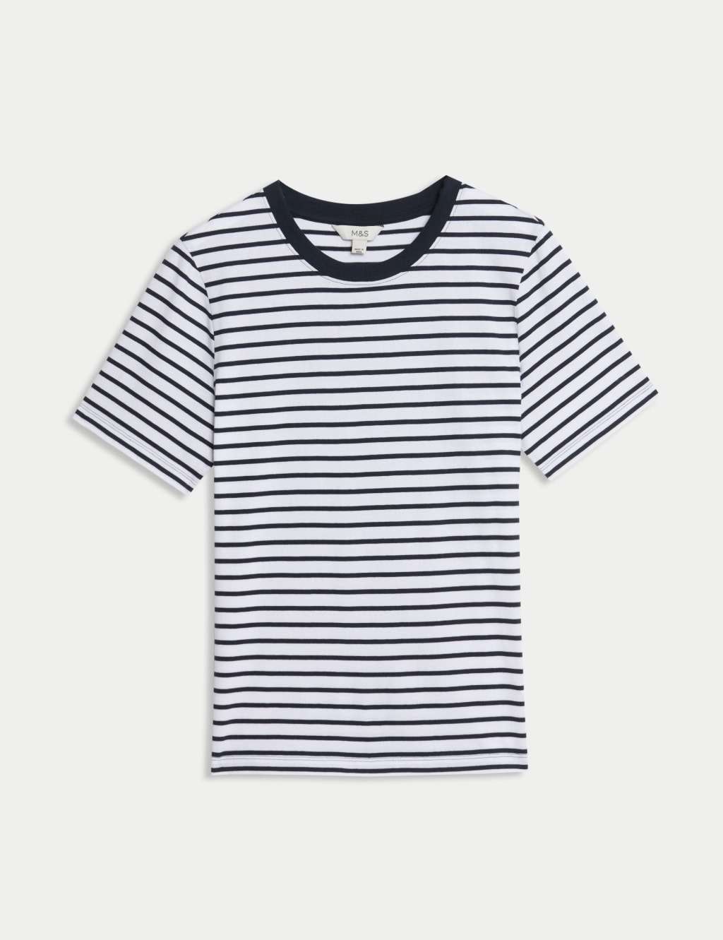 Pure Cotton Striped Everyday Fit T Shirt M S Collection M S