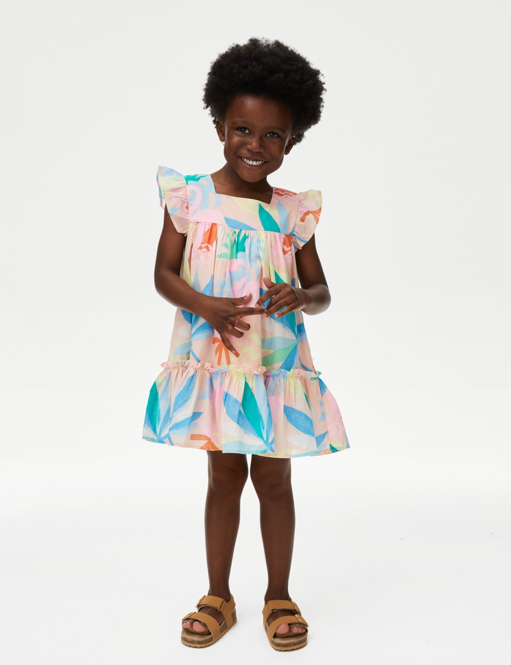 Striped tiered dress sale