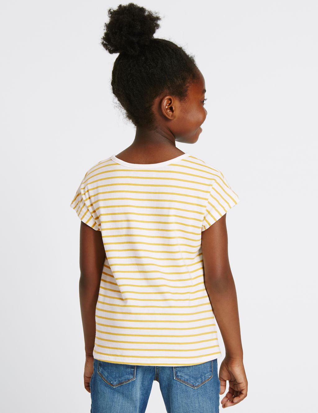 Pure Cotton Striped Front Tie Top (3-14 Years) 2 of 5