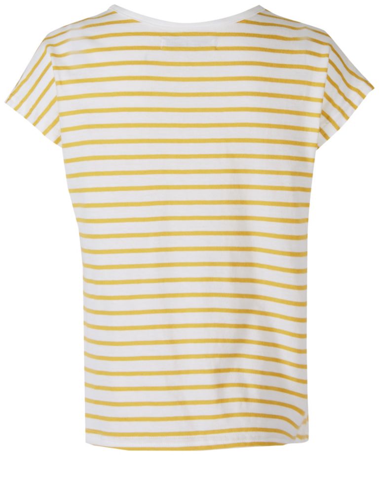 Pure Cotton Striped Front Tie Top (3-14 Years) 5 of 5