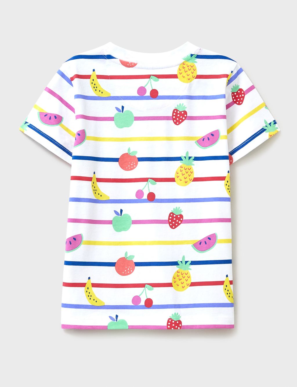 Pure Cotton Striped Fruit Print T-Shirt (3-12 Yrs) 4 of 5