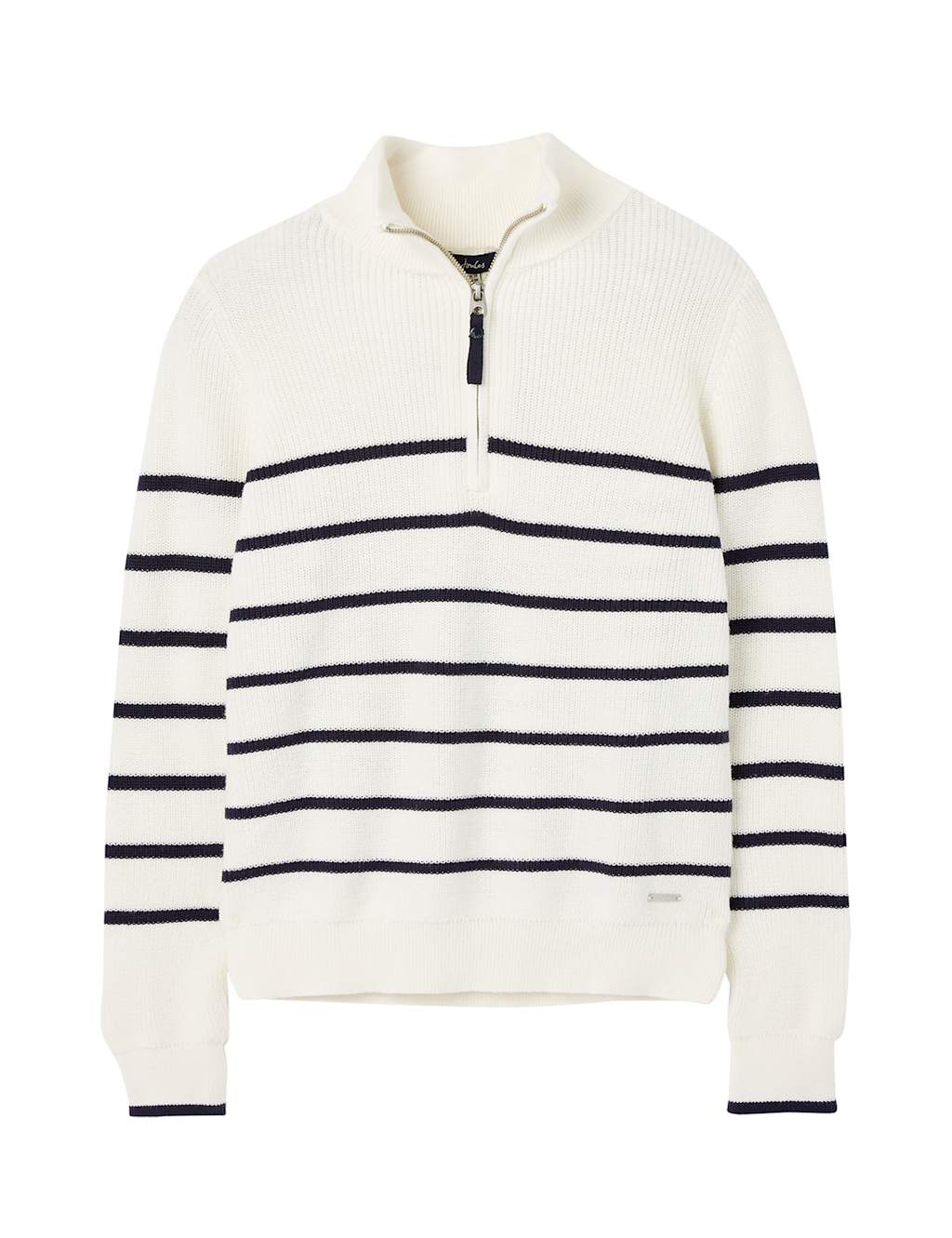 Pure Cotton Striped Funnel Neck Jumper 2 of 5