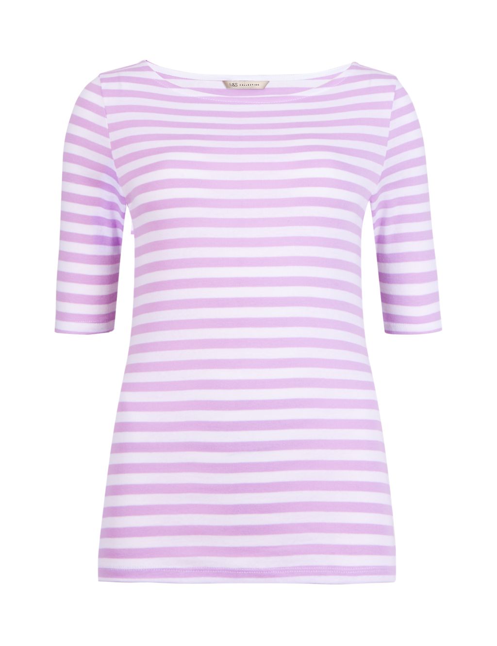 Pure Cotton Striped Half Sleeve T-Shirt 1 of 4