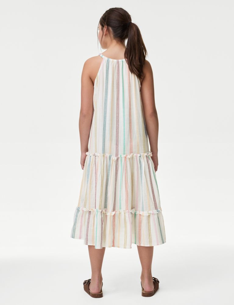 Pure Cotton Striped Halterneck Dress (6-16 Yrs) 5 of 5