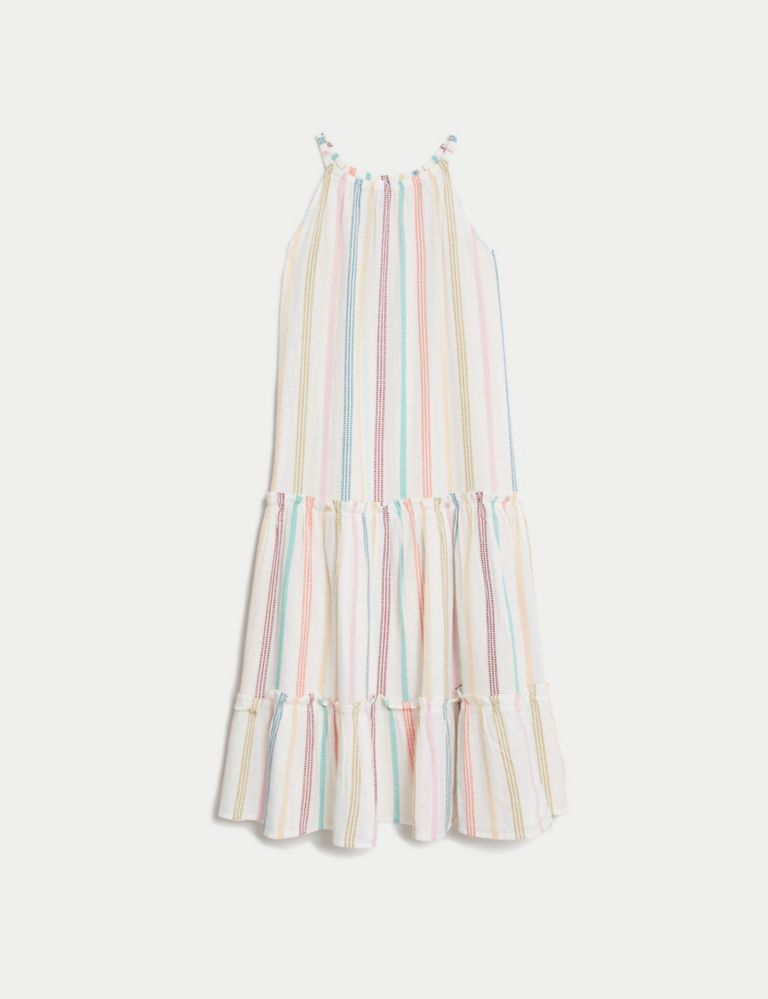 Pure Cotton Striped Halterneck Dress (6-16 Yrs) 2 of 5