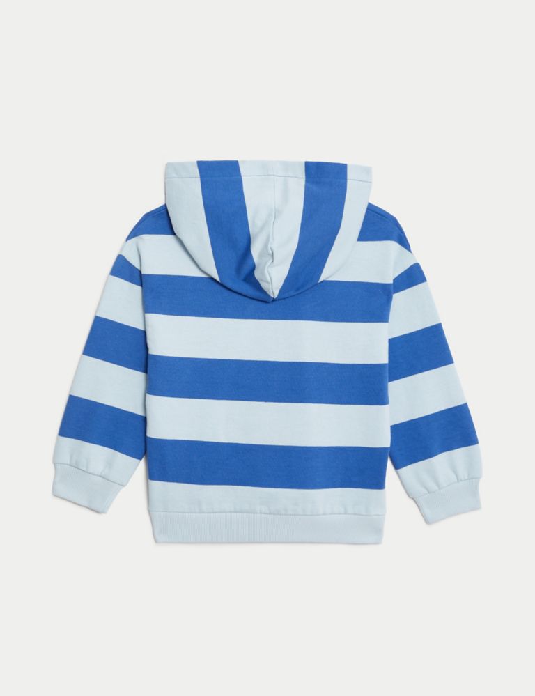 Pure Cotton Striped Hoodie (2-8 Yrs) 2 of 2