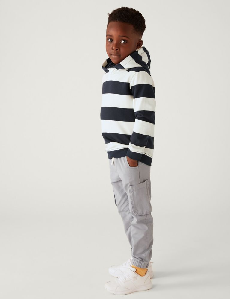 Pure Cotton Striped Hoodie (2-8 Yrs) 3 of 4