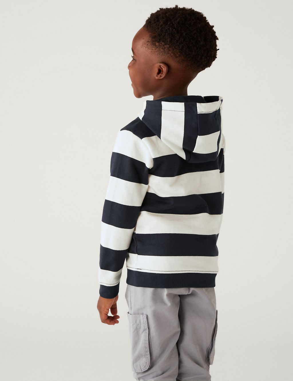 Pure Cotton Striped Hoodie (2-8 Yrs) 4 of 4