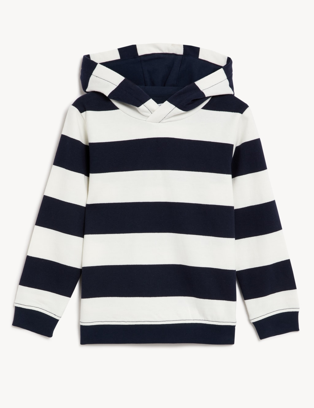 Striped top hooded shirt