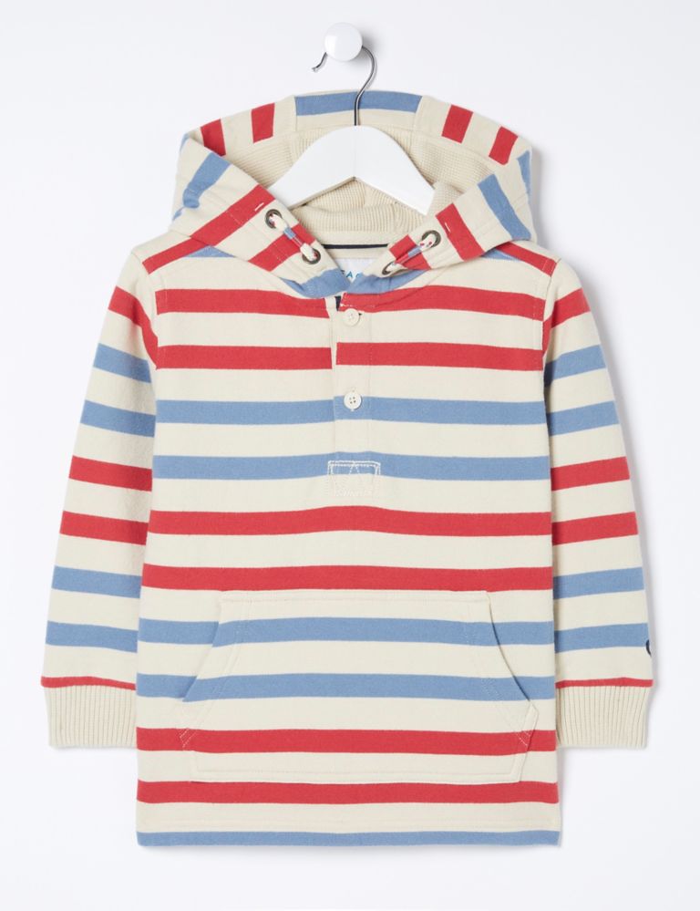 Pure Cotton Striped Hoodie (3-13 Yrs) 2 of 5