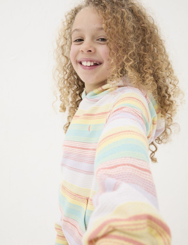 Pure Cotton Striped Hoodie (3-13 Yrs) 5 of 5