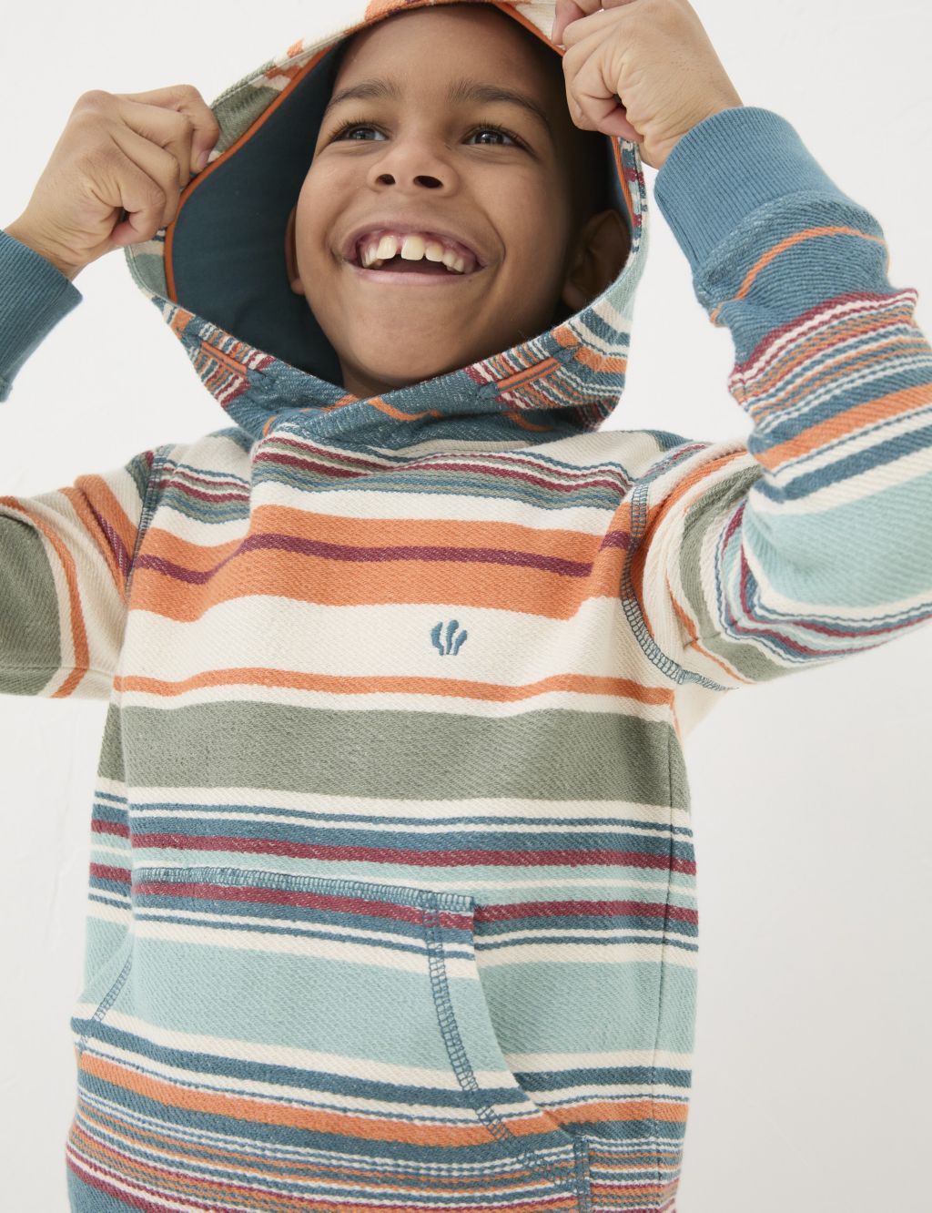 Pure Cotton Striped Hoodie (3-13 Yrs) 3 of 4